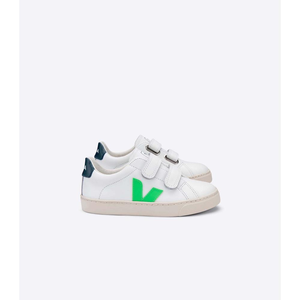 Veja ESPLAR LEATHER Tornacipő Gyerek White/Green | HU 816EBC